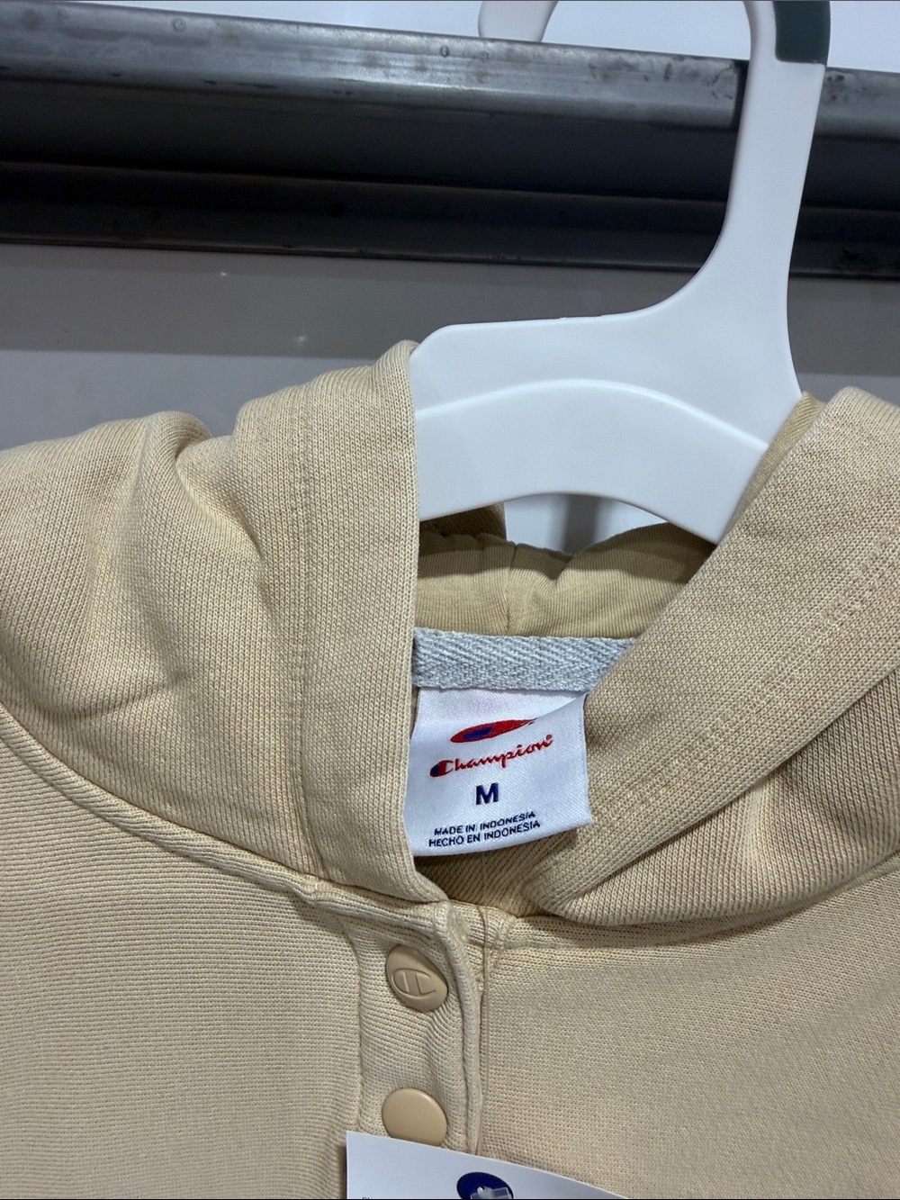 Champion Men’s Crewneck Hoodie in Tan - Picture 3 of 4